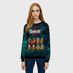 Свитшот женский Группа Slipknot, цвет: 3D-черный — фото 2