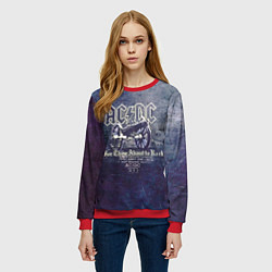 Свитшот женский ACDC пушка, цвет: 3D-красный — фото 2
