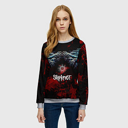 Свитшот женский Slipknot руки зомби, цвет: 3D-меланж — фото 2