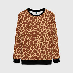 Свитшот женский Жираф, цвет: 3D-черный