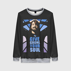 Свитшот женский Give Grohl Your Soul, цвет: 3D-меланж