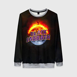 Свитшот женский Black Sabbath земля в огне, цвет: 3D-меланж