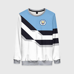 Свитшот женский Manchester City FC: White style, цвет: 3D-меланж