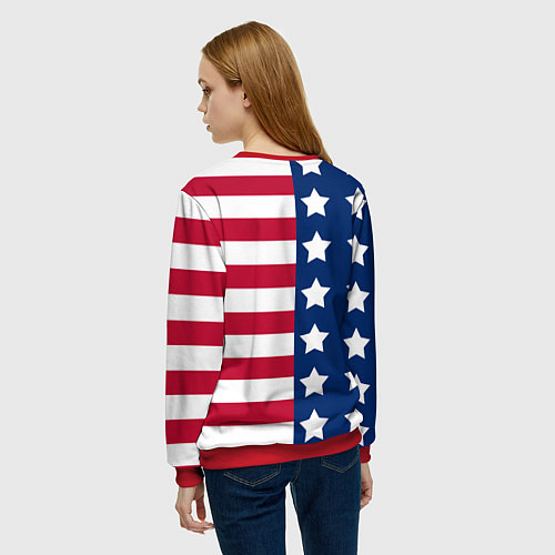 Женский свитшот USA Flag / 3D-Красный – фото 4