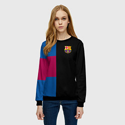 Свитшот женский Barcelona FC: Black style, цвет: 3D-черный — фото 2