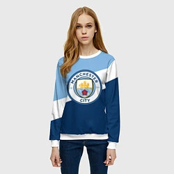 Свитшот женский FC Manchester City: Colors, цвет: 3D-белый — фото 2