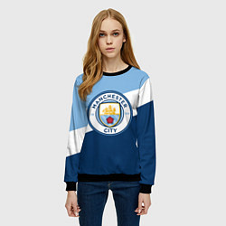 Свитшот женский FC Manchester City: Colors, цвет: 3D-черный — фото 2