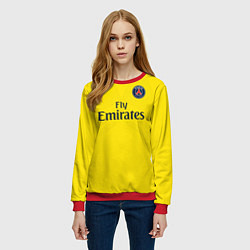 Свитшот женский PSG FC: Neymar Away 17/18, цвет: 3D-красный — фото 2