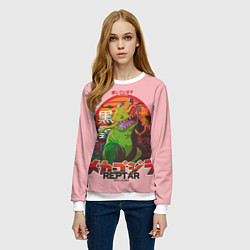 Свитшот женский Godzilla Reptar, цвет: 3D-белый — фото 2