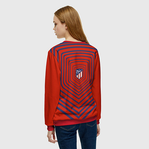 Женский свитшот Atletico Madrid: Red Original / 3D-Красный – фото 4