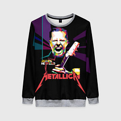 Свитшот женский Metallica: James Alan Hatfield, цвет: 3D-меланж