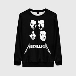 Свитшот женский Metallica - rock band, цвет: 3D-черный