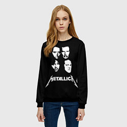 Свитшот женский Metallica - rock band, цвет: 3D-черный — фото 2