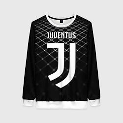 Свитшот женский FC Juventus: Black Lines, цвет: 3D-белый