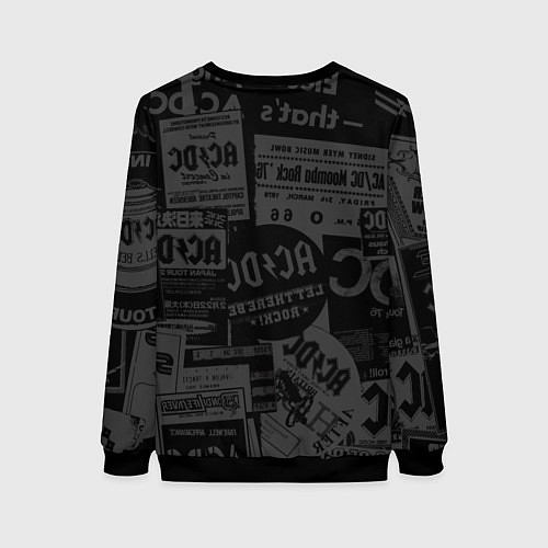 Женский свитшот AC DC - Homer Simpson / 3D-Черный – фото 2