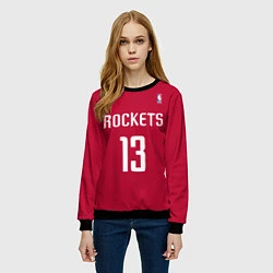 Свитшот женский Rockets: Houston 13, цвет: 3D-черный — фото 2
