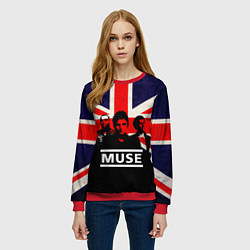 Свитшот женский Muse UK, цвет: 3D-красный — фото 2