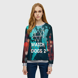 Свитшот женский Watch Dogs 2: Network Hack, цвет: 3D-меланж — фото 2