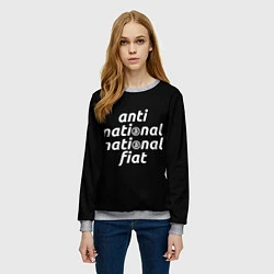 Свитшот женский Anti National National Fiat, цвет: 3D-меланж — фото 2