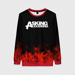 Свитшот женский Asking Alexandria: Flame, цвет: 3D-красный