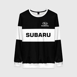 Свитшот женский Subaru: Black Sport, цвет: 3D-белый