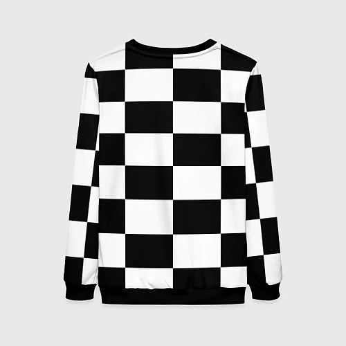 Женский свитшот FC Juventus: W&B Grid / 3D-Черный – фото 2