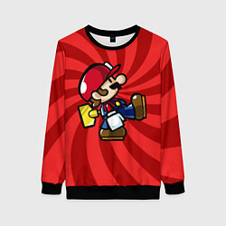 Свитшот женский Super Mario: Red Illusion, цвет: 3D-черный