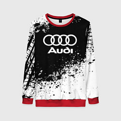 Свитшот женский Audi: Black Spray, цвет: 3D-красный