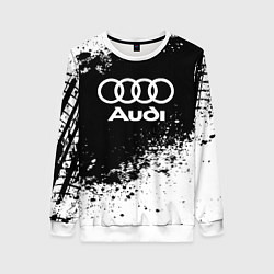 Свитшот женский Audi: Black Spray, цвет: 3D-белый