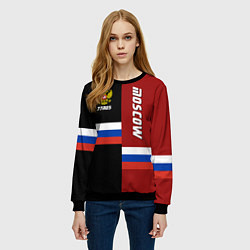 Свитшот женский Moscow, Russia, цвет: 3D-черный — фото 2