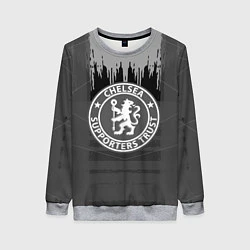 Свитшот женский FC Chelsea: Grey Abstract, цвет: 3D-меланж