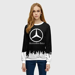 Свитшот женский Mercedes-Benz: Black Side, цвет: 3D-белый — фото 2