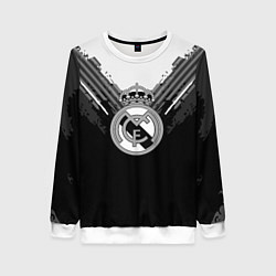 Свитшот женский FC Real Madrid: Black Style, цвет: 3D-белый