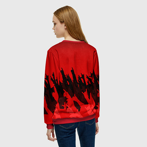 Женский свитшот Агата Кристи: Высший рок / 3D-Красный – фото 4