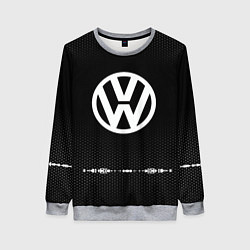 Свитшот женский Volkswagen: Black Abstract, цвет: 3D-меланж