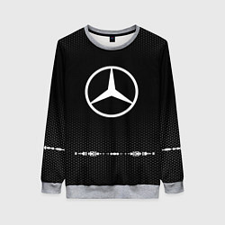 Свитшот женский Mercedes: Black Abstract, цвет: 3D-меланж