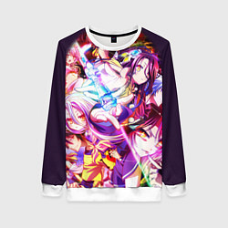 Свитшот женский No Game No Life, цвет: 3D-белый