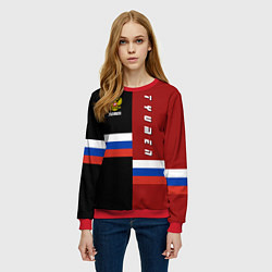 Свитшот женский Tyumen, Russia, цвет: 3D-красный — фото 2