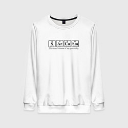 Женский свитшот Sarcasm хим элемент надпись