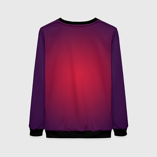 Женский свитшот Кот Бегемот / 3D-Черный – фото 2