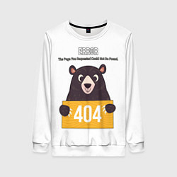 Женский свитшот Error 404: Bear