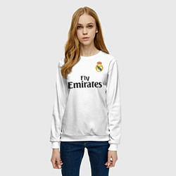Свитшот женский FC Real Madrid: Ramos Home 18-19, цвет: 3D-белый — фото 2