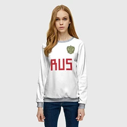 Свитшот женский Rus Team: Away WC 2018, цвет: 3D-меланж — фото 2
