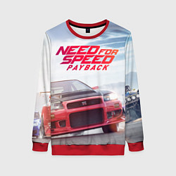 Свитшот женский Need for Speed: Payback, цвет: 3D-красный
