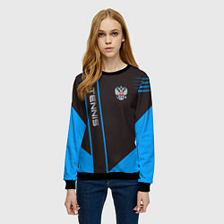 Свитшот женский Tennis: Russian Style, цвет: 3D-черный — фото 2