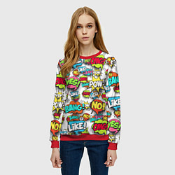 Свитшот женский Pop art Fashion, цвет: 3D-красный — фото 2