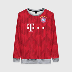 Свитшот женский FC Bayern Home 18-19, цвет: 3D-меланж