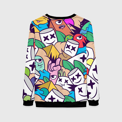 Женский свитшот Marshmallow Colour / 3D-Черный – фото 2