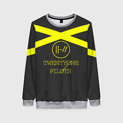 Свитшот женский Twenty One Pilots: Yellow Lines, цвет: 3D-меланж