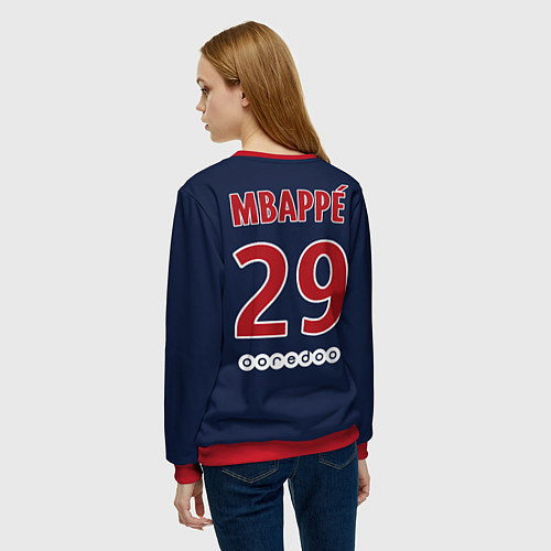 Женский свитшот FC PSG Mbappe 18-19 / 3D-Красный – фото 4